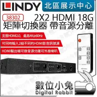 在飛比找Yahoo!奇摩拍賣優惠-數位小兔【 LINDY 林帝 38302 2X2 HDMI 
