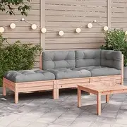 Garden Sofa with Cushions and Footstool 2-Seater, Garden Sofa