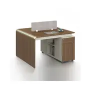 Modern Furniture ANDERSON 2 People Back to Back Workstation 120cm Hazelnut&Beige