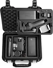 Lekufee Waterproof Hard Case Compatible with DJI Osmo Mobile 6/5 Gimbal Stabilizer(Not for 7P),DJI Mic Mini,DJI Mic 2,DJI Mic and More Accessories(Case Only)