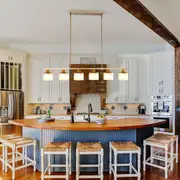 48" Crystal Brass Pendant Light for Kitchen and Dining Room