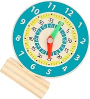 SUPVOX Educational Clock for Cognitive Learning Aid with Smooth Edges for Early Development and Family Interaction Clock Design