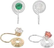 [Yardenfun] Zircon Earring Cuffs Ear Clip Wrap Around Fake Earrings for Women Women Ear Hugger