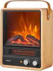 Portable Electric Fireplace Heaters Crackling Sound Realistic Flame Heater