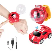 Catzon 2.4 GHz RC Car Watch Remote Control Rechargeable Gift for Boys Girls-Red