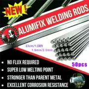 50Pack 1.6mm/2.0mm Aluminum Solution Welding Flux-Cored Rods Wire Brazing Rod a