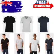 Plain V-Neck T-shirt White, Black, Blu Night, Grey Marl Regular fit Short sleeve
