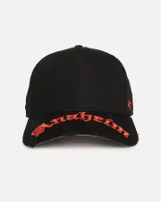 [47 Brand] 47 Brand Anaheim Ducks 'Destruct Gothic Visor' 47 Offside Strapback Black/black - Size ONE ONE Black/Black