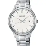 【金台鐘錶】SEIKO 精工 男錶 石英錶 不鏽鋼錶帶 白色錶盤 40MM 經典款 SGEH79P1