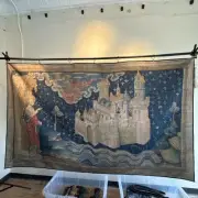 STUNNING Medieval Tapestry NEW Reproduction Dye Injected Textured PolyCanvas