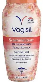 Vagisil Peach Blossom Wash 12 oz Sensitive Scents pH Balanced Cleanser