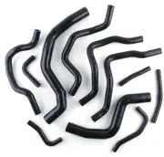 Black Silicone Radiator Hose Kit For Mitsubishi LANCER EVO 7 8 CT9A Turbo 4G63 (for: Mitsubishi)