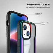 Tough On iPhone 14 Plus Case Iron Shield Iridescent with Black