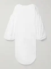 [KHAITE] KHAITE - Zelma Oversized Cotton-sateen Midi Dress - White - US2 US 2 White