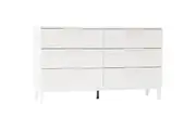 Stanley Modern Classic Wooden Chest Of 6-Drawers Dresser Storage Cabinet - White