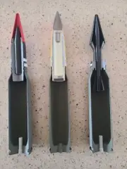 3 DUMMY 30x173mm GAU-8 A10 WARTHOG Cutaway Cartridge Display Replica Set Inert