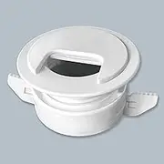 Twist Lock Grommet (White) Cable, Wire, Cord Management - Self Locking Grommet with Cover for Walls, Ceilings, Desks, Used for All Surfaces 3/8” to 1” Thick, Made in USA