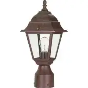 SATCO 1-Light Old Bronze Outdoor Incandescent Post Light