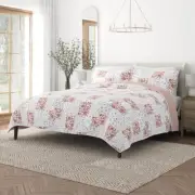 Becky Cameron Quilts Full/Queen Patchwork Reversible Geometric Pink (3-Pcs)