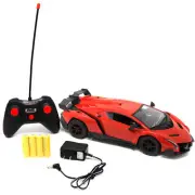 Retailery Super Car RC 1:14 Scale Sport Racer Car With LED Headlights, Red