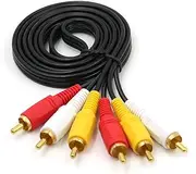 JDYYICZ Triple RCA Stereo Audio and Video Cable 4.9ft / 1.5 Meter