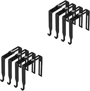 Luxshiny 2sets Door Storage Hooks Grate Wok Support Cubicle Hanger Door Mirror Hanger Rack Partition Hook Door Hooks Door Hanger Hook Multipurpose Hook Cubicle Accessories Stand Iron 4pcs*2