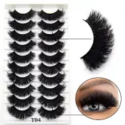 10 Pairs Eyelashes Natural Long 3D Mink Lashes Fluffy Volume Mink False Eyelashe