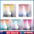 1x2.7m Gradient Tulle Curtain for Living Room Sheer Drapes Hotel Home Decoration