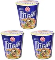 Ottogi Jin Ramen Mild Noodles Cup, 65 g (Pack of 3)