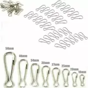 Metal Snap Lanyard Clip Hook Carabiner Camping Clasps Purse Keyring Buckles
