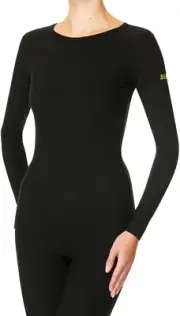 HW3115 Rhythmic Gymnastics Boat Neck Top, Black (B)