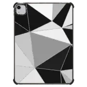 iPad Air (4th/5th gen) iPad Impact Case Geometrical black white gray silver glitter abstract pattern