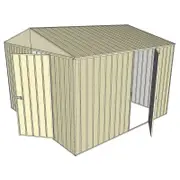 Build-a-Shed 3.0 x 3.0 x 2.3m Gable Single Hinged Side Door Shed - Cream