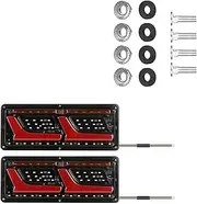 Waterproof A Pair Truck LED Tail Light Warning Lights For Trailer Car Truck 24V Rear Brake Stop Lamp(12V 33CM)