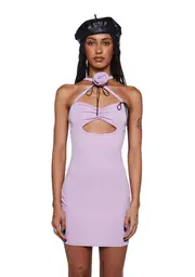 [ZEMETA] Choker Rose Mini Dress
