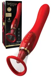 Pipedream 24K Gold Her Ultimate Pleasure Pump with Tongue & Vibrating G Spot Handle