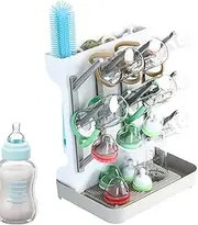 Baby Bottle Drying Rack - Bottle Dryer Rack Holder, Vertical Bottles Drying Rack | Standing Glass Ding Rack, Space-saving Nipple Dryer Holder, Pump Part Release Tool for Children