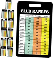 SEWACC 12 Sheet Golf Training Range Chart Scorecards Golf Score Counters Portable Design