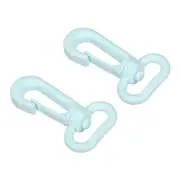2pcs Plastic Swivel Snap Hook Lobster Clasp Buckle for Webbing Strap Pastel Blue
