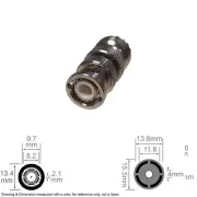 Coax RF Antenna Adapter Connector Converter BNC Male UHF Female