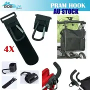 4x Pram Hook Baby Kids Stroller Hooks Shopping Bag Clip Carrier Pushchair Hanger