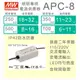 【保固附發票】MW明緯 8W LED driver APC-8 防水電源 定電流 恆流 驅動器 12V 24V 30V