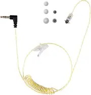 ERIPHA Tubeless Covert Security FBI Police 3.5mm /1 Pin Listen Only Earpiece Headset for Remote Speaker Mic Motorola Kenwood Two Way Radio (22" Cable)