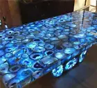 96" x 48" Blue Agate Table Top / Agate Dining Table Top Home office Furniture
