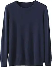 [Zadaos] Men' 100% Solid Cashmere Sweater O-Neck Loose Pullover Autumn Warm Shirt Knit Jacket Orchid XXL