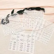 4 Sheets Face Gem Sticker Self Adhesive Rhinestones Stickers for Face Makeup Jewels Sticker for Eyes Nail Diamonds Stickers Festival Face Body Decorations