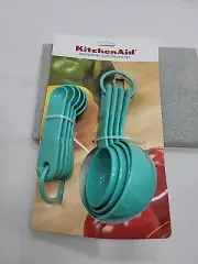 9-Pc KitchenAid Utensils Measuring Set 4 Cups & 5 Spoons Sky Blue New