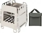 Stainless Steel Wood Stove, 178g Ultralight Folding Camp Stove with Filter Storage Bag for Backpacking Hiking Cycling