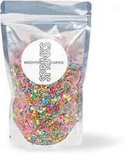 Sprinks Over The Rainbow Sprinkles 500g | Multicolour Edible Cake Sprinkles | Rainbow Baking Sprinkles | Sweet Shaped Crunchy Decoration for Cupcakes Cookies Ice Cream and Baked Goods