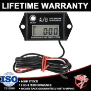 LCD Wire Inductive Tachometer Tach Hour Meter RPM Digital For 2/4 Stroke Engine (for: Honda)